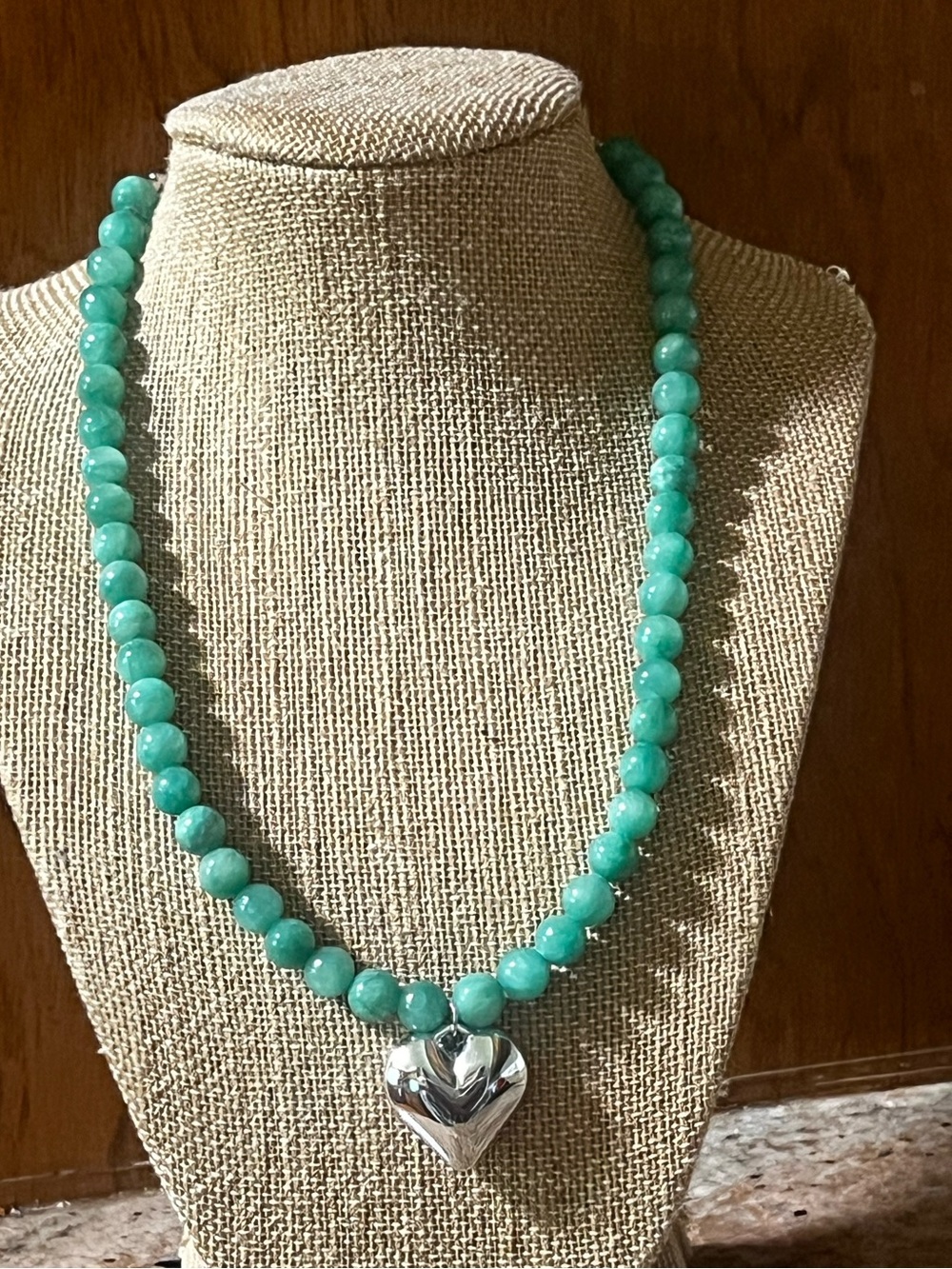 New beautiful necklace teal quartz